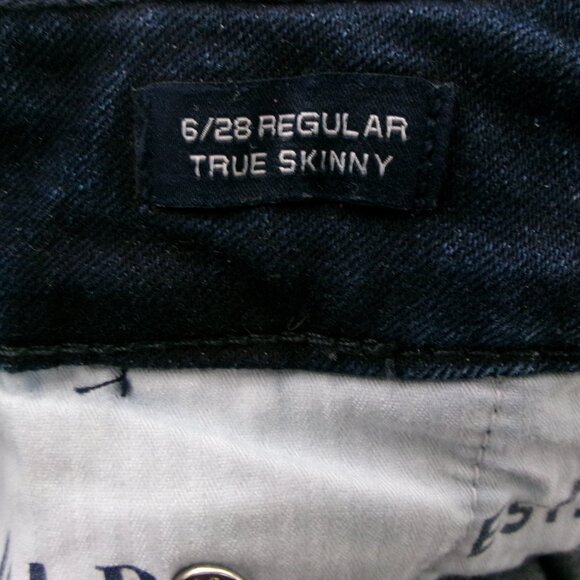 GAP Sailor Button High Rise Dark Wash True Skinny Jeans 6 28 Like New Ankle - Picture 9 of 10